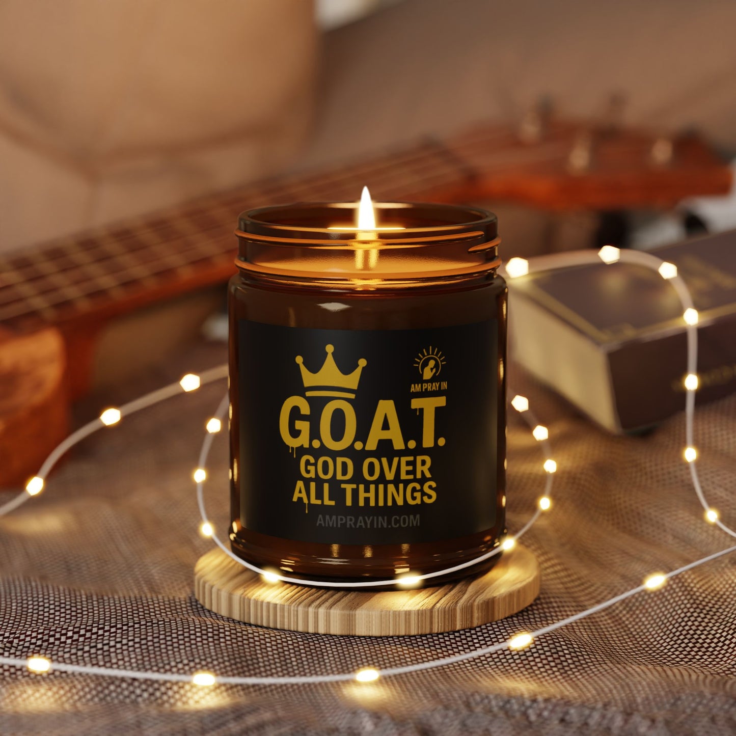 Scented Soy Candle - G.O.A.T. (God Over All Things) - (Multiple Scents & Sizes)