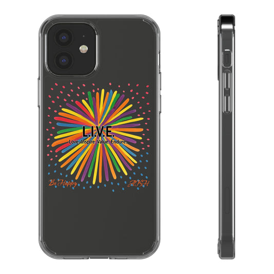 L.I.V.E. - Love. Inspire. Value. Endure. Clear Phone Cover Gift for Friends (Multiple Phones)