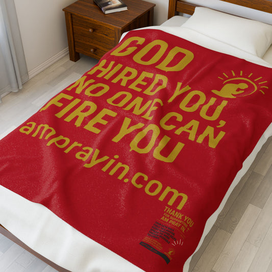 God Hired You, No One Can Fire You Blanket Black (3 Sizes)