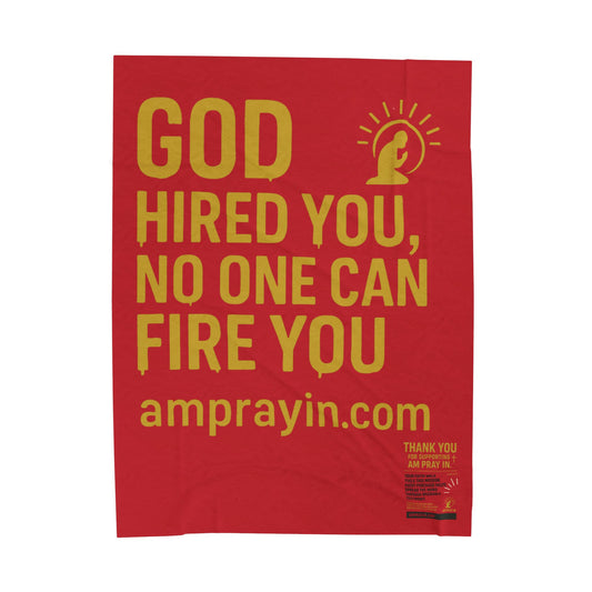 God Hired You, No One Can Fire You Blanket Black (3 Sizes)